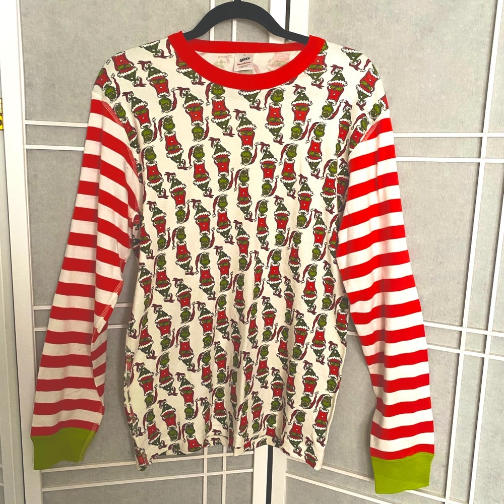 NEW Unisex mens womens hanna Andersson Dr.Seuss grinch pajama shirt M